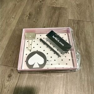 Kate Spade Desk Gift Set-Black Spade Dot